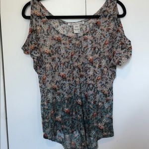 American Rag Sheer Floral Shirt